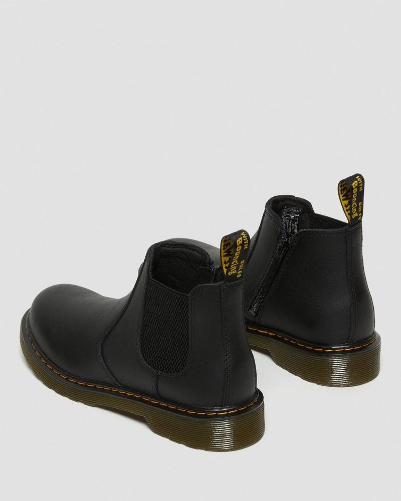 Black Kids' Dr Martens Youth 2976 Softy T Leather Chelsea Boots | CA 671KOR